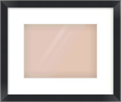 Black/Silver Flat Frame for 24 × 18cm artwork, with Smooth White Single Mount