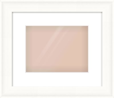 White Spoon Frame for 24 × 18cm artwork, with Smooth White Single Mount