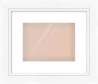 White Reverse Frame for 24 × 18cm artwork, with Smooth White Single Mount