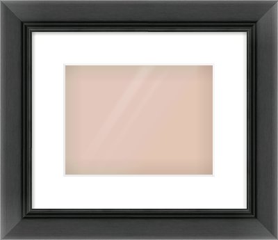 Black Reverse Frame for 24 × 18cm artwork, with Smooth White Single Mount