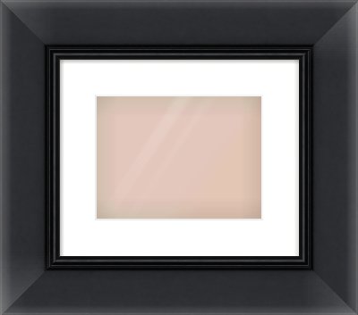 Black Reverse Frame for 24 × 18cm artwork, with Smooth White Single Mount
