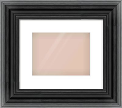Black Spoon Frame for 24 × 18cm artwork, with Smooth White Single Mount