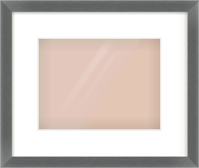 Dark Grey Flat Frame for 24 × 18cm artwork, with Smooth White Single Mount