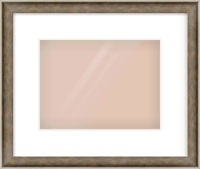 Silver Scoop Frame for 24 × 18cm artwork, with Smooth White Single Mount