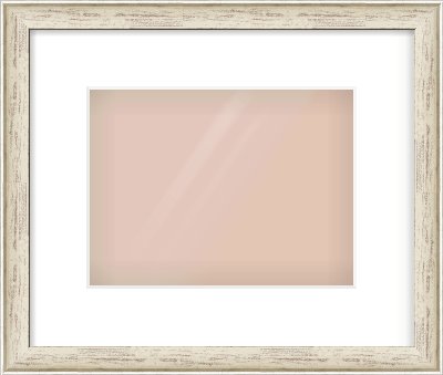 Champagne Silver with Black Sides Cushion Frame for 24 × 18cm artwork, with Smooth White Single Mount