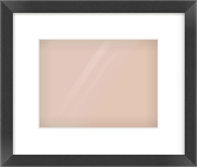 Black Flat Frame for 24 × 18cm artwork, with Smooth White Single Mount