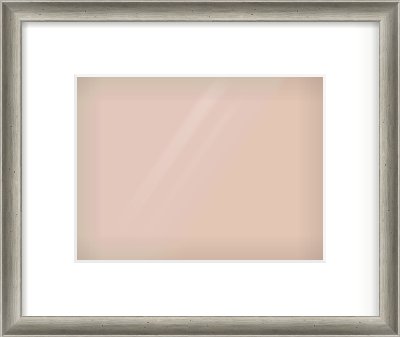 Silver Cushion Frame for 24 × 18cm artwork, with Smooth White Single Mount