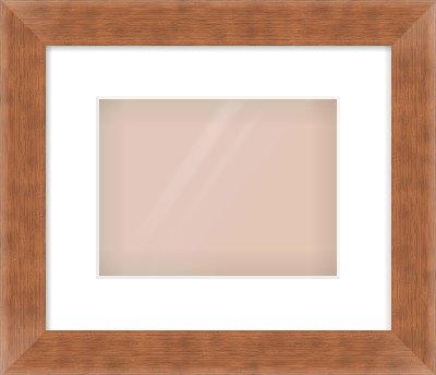 Bronze Flat Frame for 24 × 18cm artwork, with Smooth White Single Mount
