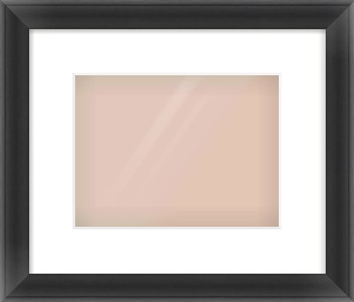 Black Scoop Frame for 24 × 18cm artwork, with Smooth White Single Mount