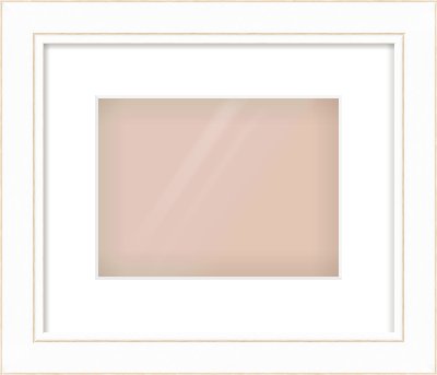 White / Natural Scoop Frame for 24 × 18cm artwork, with Smooth White Single Mount