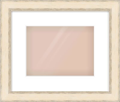 GOLD Flat Frame for 24 × 18cm artwork, with Smooth White Single Mount