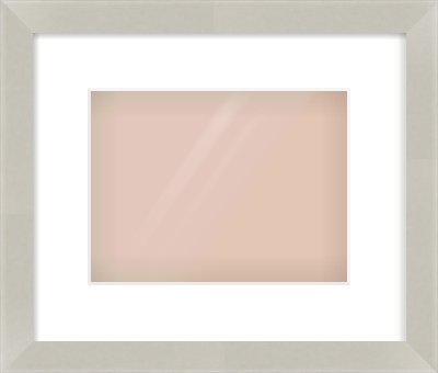 Grey Flat Frame for 24 × 18cm artwork, with Smooth White Single Mount