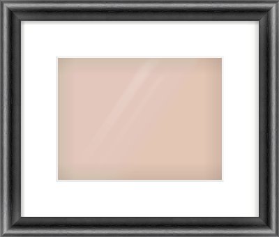 Black Cushion Frame for 24 × 18cm artwork, with Smooth White Single Mount