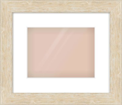 Premium Flat Frame for 24 × 18cm artwork, with Smooth White Single Mount