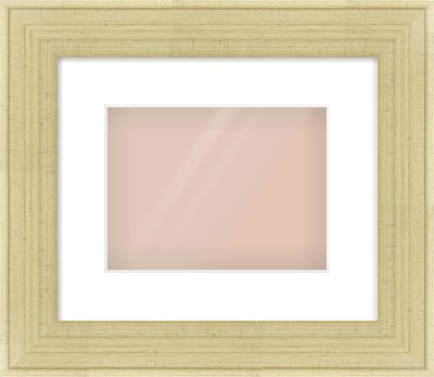 Silver Flat Frame for 24 × 18cm artwork, with Smooth White Single Mount