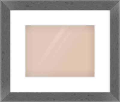 Dark Grey Flat Frame for 24 × 18cm artwork, with Smooth White Single Mount