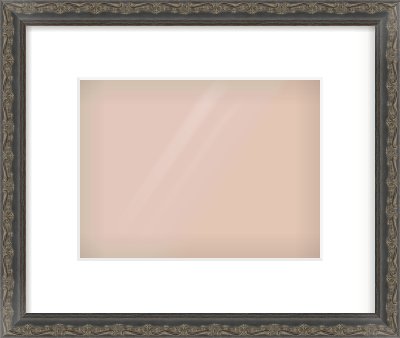 Black Scoop Frame for 24 × 18cm artwork, with Smooth White Single Mount
