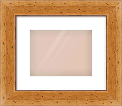 Distressed Pine Reverse Frame for 24 × 18cm artwork, with Smooth White Single Mount