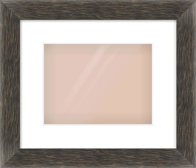 Black Flat Frame for 24 × 18cm artwork, with Smooth White Single Mount