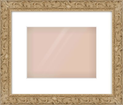 Light Brown Decorative Frame for 24 × 18cm artwork, with Smooth White Single Mount