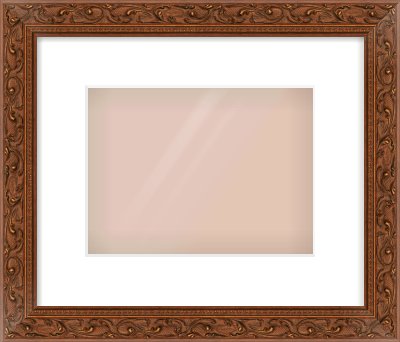 Maroon Decorative Frame for 24 × 18cm artwork, with Smooth White Single Mount