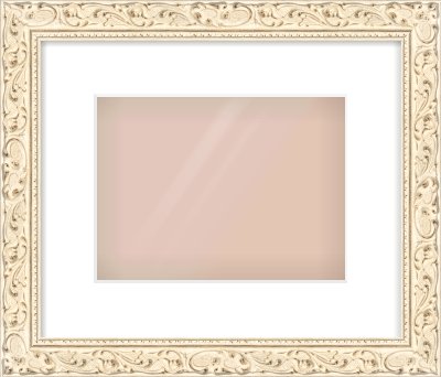 White Decorative Frame for 24 × 18cm artwork, with Smooth White Single Mount
