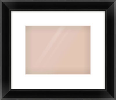 Black Cushion Frame for 24 × 18cm artwork, with Smooth White Single Mount