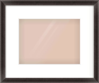 Black Cushion Frame for 24 × 18cm artwork, with Smooth White Single Mount