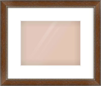 Walnut / Pewter Reverse Frame for 24 × 18cm artwork, with Smooth White Single Mount