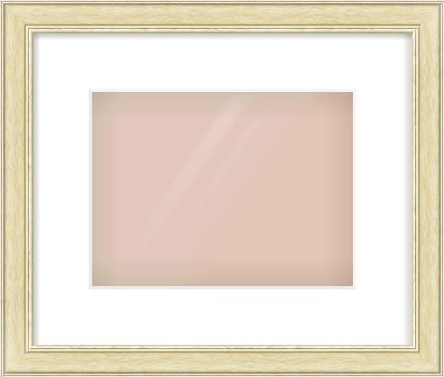 Ivory Reverse Frame for 24 × 18cm artwork, with Smooth White Single Mount