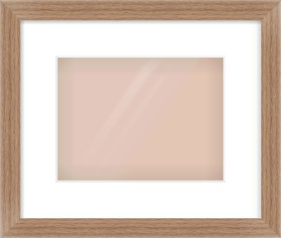 Walnut Flat Frame for 24 × 18cm artwork, with Smooth White Single Mount