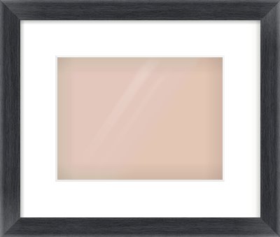 Black Wood Grain Flat Frame for 24 × 18cm artwork, with Smooth White Single Mount