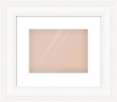 White Scoop Frame for 24 × 18cm artwork, with Smooth White Single Mount