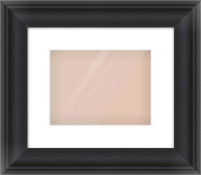 Black Scoop Frame for 24 × 18cm artwork, with Smooth White Single Mount