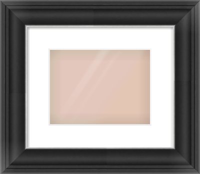 Black/Silver Scoop Frame for 24 × 18cm artwork, with Smooth White Single Mount