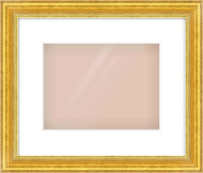 Gold Reverse Frame for 24 × 18cm artwork, with Smooth White Single Mount