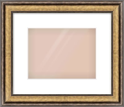 Gold Spoon Frame for 24 × 18cm artwork, with Smooth White Single Mount