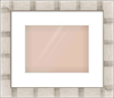 Silver Flat Frame for 24 × 18cm artwork, with Smooth White Single Mount