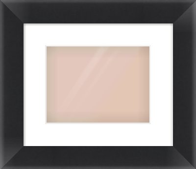 Black Flat Frame for 24 × 18cm artwork, with Smooth White Single Mount