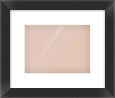 Black Flat Frame for 24 × 18cm artwork, with Smooth White Single Mount