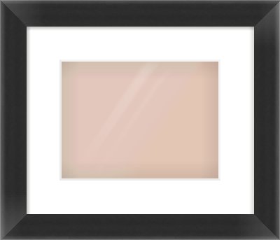 Black Cushioned Bevel Frame for 24 × 18cm artwork, with Smooth White Single Mount