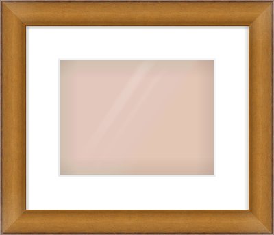 Bronze Cushion Frame for 24 × 18cm artwork, with Smooth White Single Mount