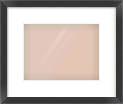 Brushed Black Flat Frame for 24 × 18cm artwork, with Smooth White Single Mount