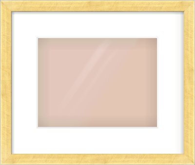 Brushed Gold with Black Sides Flat Frame for 24 × 18cm artwork, with Smooth White Single Mount