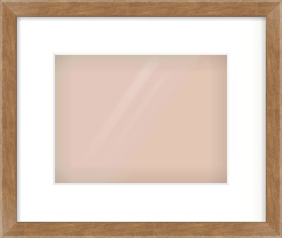 Brushed Bronze with Black Sides Flat Frame for 24 × 18cm artwork, with Smooth White Single Mount