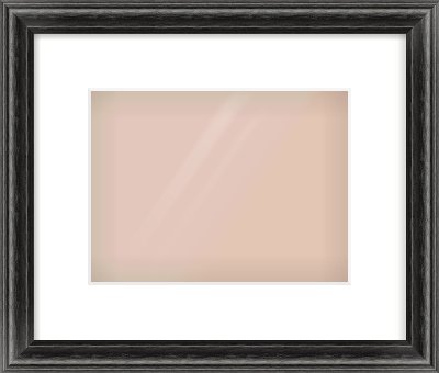 Black Cushion Frame for 24 × 18cm artwork, with Smooth White Single Mount