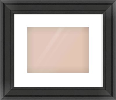 Black Spoon Frame for 24 × 18cm artwork, with Smooth White Single Mount