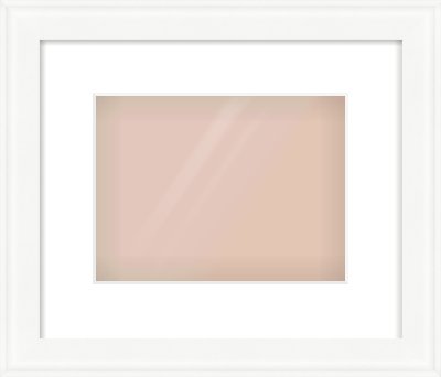 White Scoop Frame for 24 × 18cm artwork, with Smooth White Single Mount
