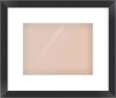 Black Flat Frame for 24 × 18cm artwork, with Smooth White Single Mount