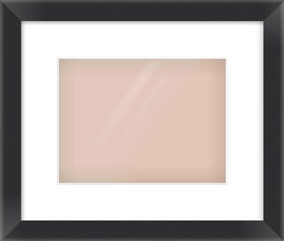 Black Flat Frame for 24 × 18cm artwork, with Smooth White Single Mount